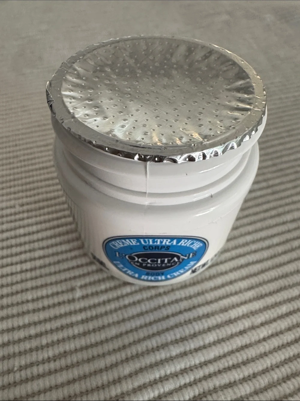 L'OCCITANE White Jar Ultra Rich Body Cream with Blue Label